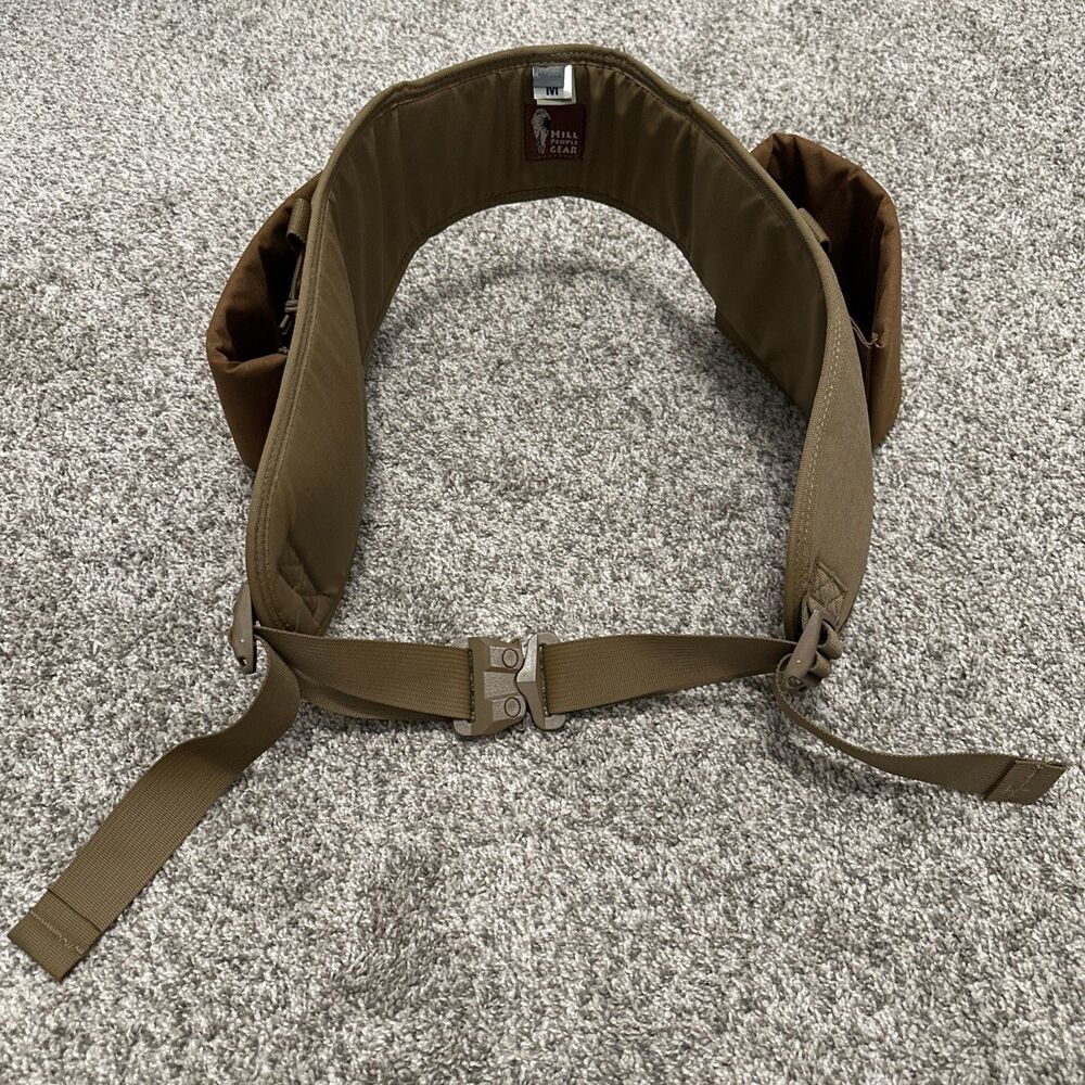 Hill People Gear Recon Belt 6/12 Size Medium Coyote Brown w/2 HPG Pouches